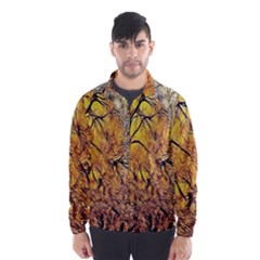 Summer Sun Set Fractal Forest Background Wind Breaker (men) by Amaryn4rt