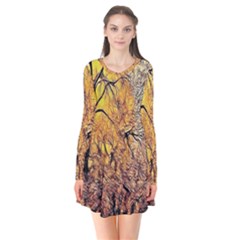 Summer Sun Set Fractal Forest Background Flare Dress