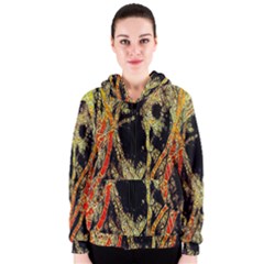 Artistic Effect Fractal Forest Background Women s Zipper Hoodie