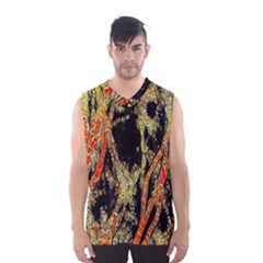 Artistic Effect Fractal Forest Background Men s Basketball Tank Top