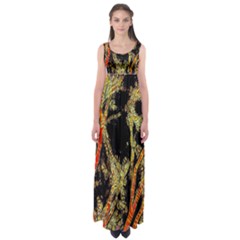 Artistic Effect Fractal Forest Background Empire Waist Maxi Dress by Amaryn4rt