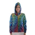 Bubbles Rainbow Colourful Colors Hooded Wind Breaker (Women) View1