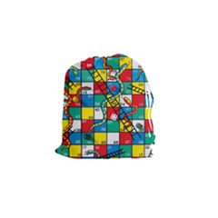 Snakes And Ladders Drawstring Pouches (small)  by Amaryn4rt