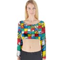 Snakes And Ladders Long Sleeve Crop Top View1