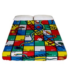 Snakes And Ladders Fitted Sheet (california King Size)