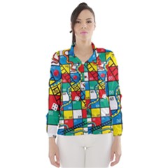 Snakes And Ladders Wind Breaker (women) by Amaryn4rt