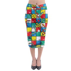 Snakes And Ladders Midi Pencil Skirt by Amaryn4rt