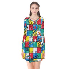 Snakes And Ladders Flare Dress