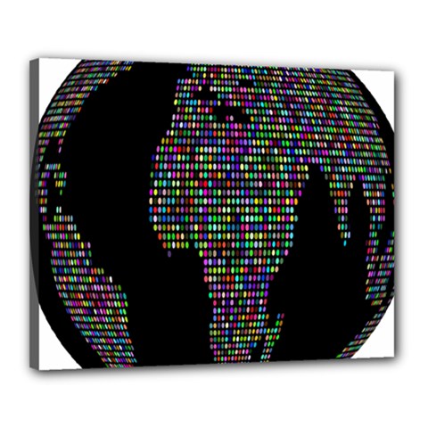 World Earth Planet Globe Map Canvas 20  X 16  by Amaryn4rt