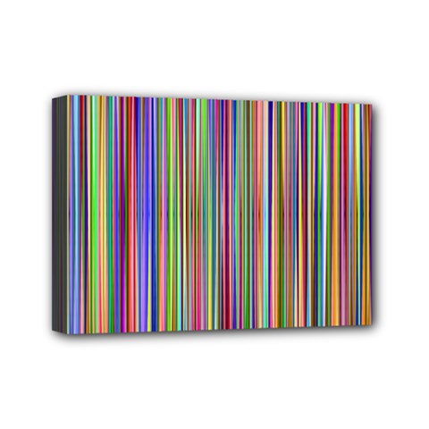 Striped Stripes Abstract Geometric Mini Canvas 7  X 5  by Amaryn4rt