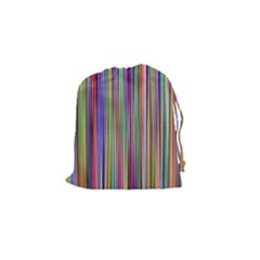 Striped Stripes Abstract Geometric Drawstring Pouches (small)  by Amaryn4rt