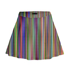 Striped Stripes Abstract Geometric Mini Flare Skirt