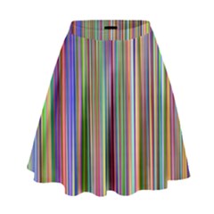 Striped Stripes Abstract Geometric High Waist Skirt