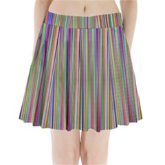 Striped Stripes Abstract Geometric Pleated Mini Skirt