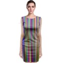 Striped Stripes Abstract Geometric Sleeveless Velvet Midi Dress View1