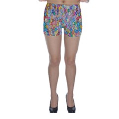 Sakura Cherry Blossom Floral Skinny Shorts by Amaryn4rt