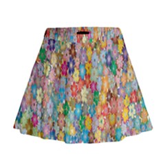 Sakura Cherry Blossom Floral Mini Flare Skirt by Amaryn4rt