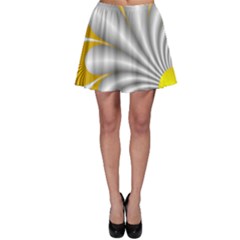 Fractal Gold Palm Tree  Skater Skirt by Amaryn4rt