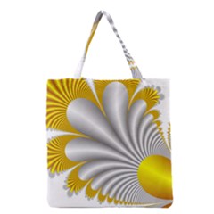 Fractal Gold Palm Tree  Grocery Tote Bag