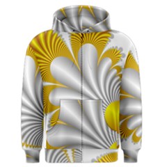 Fractal Gold Palm Tree  Men s Zipper Hoodie by Amaryn4rt