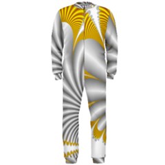 Fractal Gold Palm Tree  Onepiece Jumpsuit (men) 