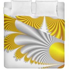 Fractal Gold Palm Tree  Duvet Cover Double Side (king Size) by Amaryn4rt