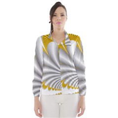 Fractal Gold Palm Tree  Wind Breaker (women)