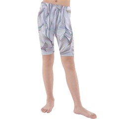 Abstract Background Chromatic Kids  Mid Length Swim Shorts