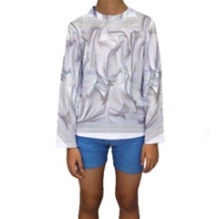 Abstract Background Chromatic Kids  Long Sleeve Swimwear