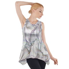 Abstract Background Chromatic Side Drop Tank Tunic