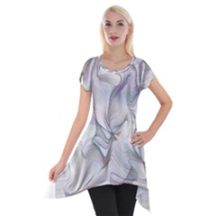 Abstract Background Chromatic Short Sleeve Side Drop Tunic by Amaryn4rt