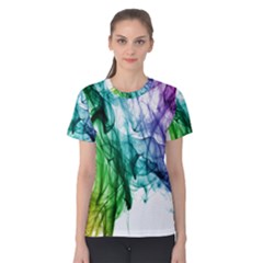 Colour Smoke Rainbow Color Design Women s Cotton Tee