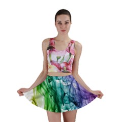 Colour Smoke Rainbow Color Design Mini Skirt