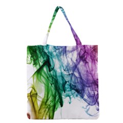 Colour Smoke Rainbow Color Design Grocery Tote Bag by Amaryn4rt