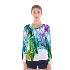 Colour Smoke Rainbow Color Design Women s Long Sleeve Tee