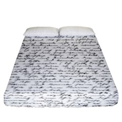 Handwriting  Fitted Sheet (california King Size) by Valentinaart