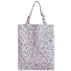 Handwriting  Zipper Classic Tote Bag