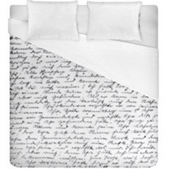 Handwriting  Duvet Cover (king Size)