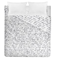 Handwriting  Duvet Cover Double Side (queen Size)