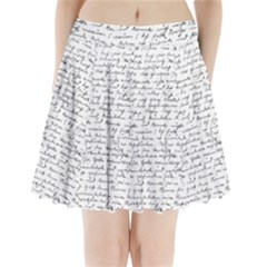 Handwriting  Pleated Mini Skirt