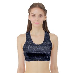 Handwriting Sports Bra With Border