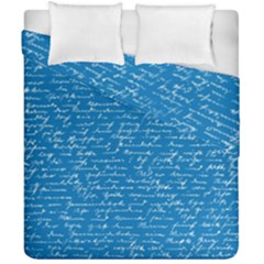 Handwriting Duvet Cover Double Side (california King Size) by Valentinaart