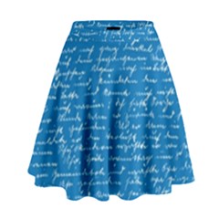 Handwriting High Waist Skirt by Valentinaart