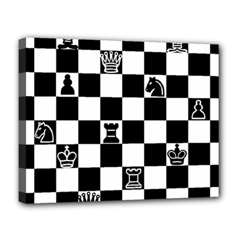 Chess Canvas 14  X 11  by Valentinaart