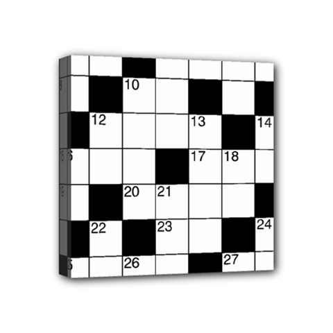 Crosswords  Mini Canvas 4  X 4  by Valentinaart