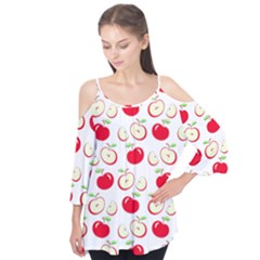 Apple Pattern Flutter Tees