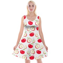 Apple Pattern Reversible Velvet Sleeveless Dress by Valentinaart