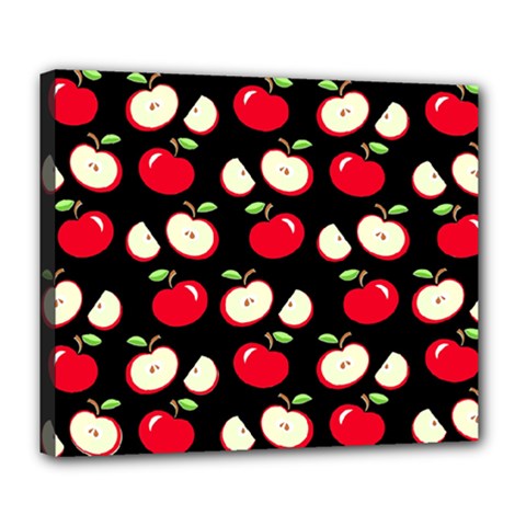 Apple Pattern Deluxe Canvas 24  X 20   by Valentinaart