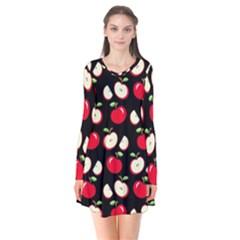 Apple Pattern Flare Dress