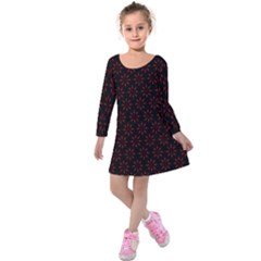 Pattern Kids  Long Sleeve Velvet Dress